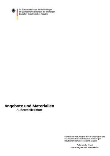 Schulmappe Erfurt (PDF, 2MB, Datei ist barrierefrei ... - BStU - Bund.de