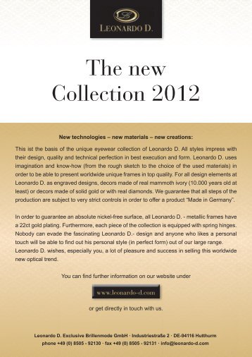 Collection 2008/I english - Leonardo D.