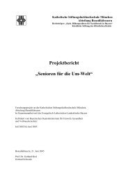 Projektbericht „Senioren für die Um-Welt“ - Umweltbildung in Bayern