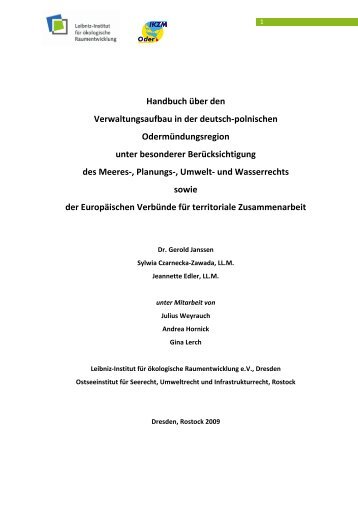 Handbuch über den Verwaltungsaufbau in der deutsch-polnischen ...