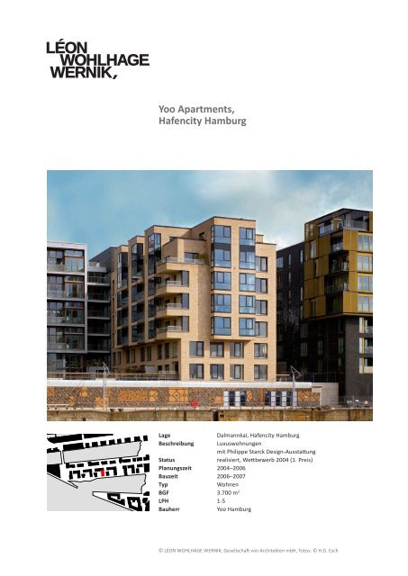Yoo Apartments, Hafencity Hamburg - Léon Wohlhage Wernik