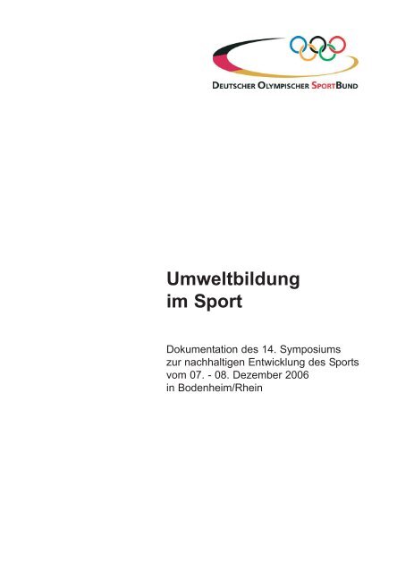 Umweltbildung im Sport - 636 KB (PDF) - Klimaschutz im Sport