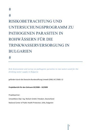 Ergebnisbericht - Umweltbüro Dipl.-Ing. Mulisch GmbH