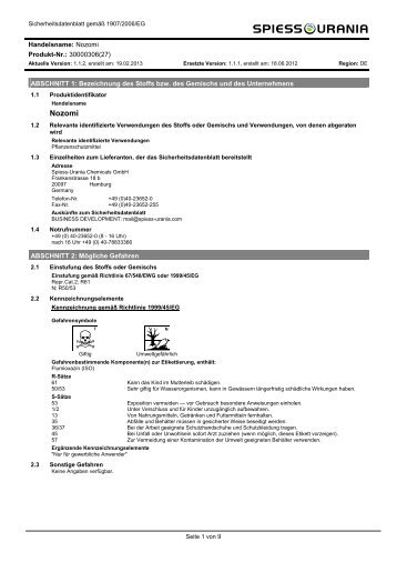 Nozomi - Spiess-Urania Chemicals GmbH