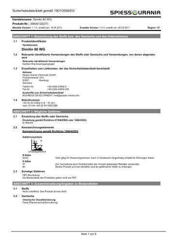 Dimilin 80 WG - Spiess-Urania Chemicals GmbH