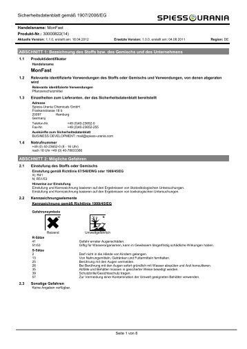 MonFast - Spiess-Urania Chemicals GmbH