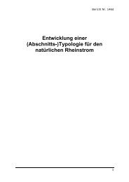 (Abschnitts-)Typologie für den natürlichen Rheinstrom - IKSR
