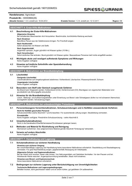 Agroclean - Spiess-Urania Chemicals GmbH