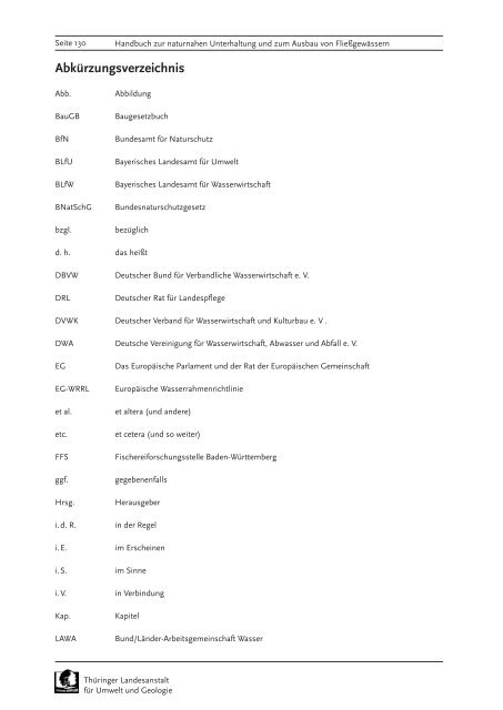 Handbuch zur naturnahen Unterhaltung und zum Ausbau von