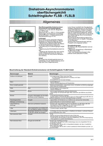 Drehstrom-Schleifringläufermotoren