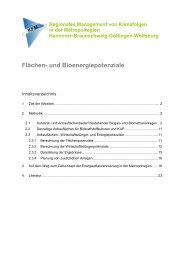 Flächen- und Bioenergiepotenziale - Klimafolgenmanagement