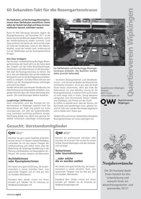 januar februar märz 2012 info - Zürcher Gemeinschaftszentren