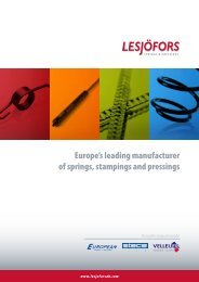 Europe's leading manufacturer of springs, stampings ... - Lesjöfors AB