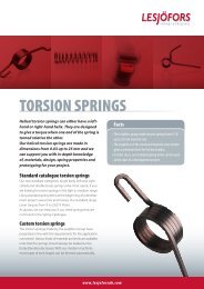 Information about Torsion Springs - Lesjöfors AB