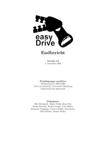 Projektgruppe easyDrive - Carl von Ossietzky Universität Oldenburg