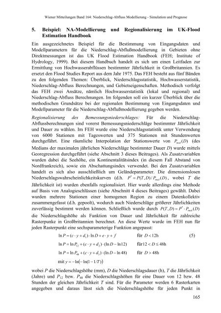 METHODEN DER HYDROLOGISCHEN REGIONALISIERUNG IM ...