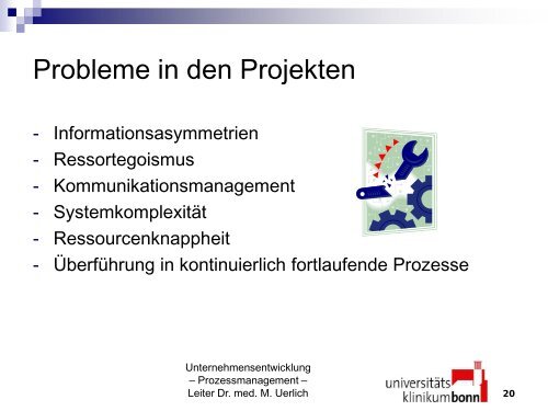 Prozessmanagement am Universitätsklinikum Bonn - dgkpm