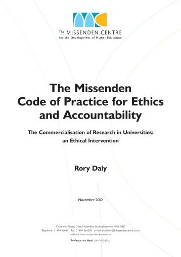 Ethics report2 - Missenden Centre