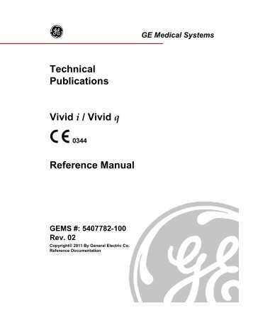 Vivid i / Vivid q Reference Manual - BCF Technology