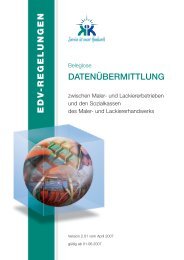 datenübermittlung edv -regelungen - Sozialkassen des Maler