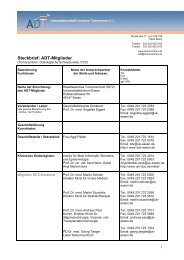 Steckbrief: ADT-Mitglieder