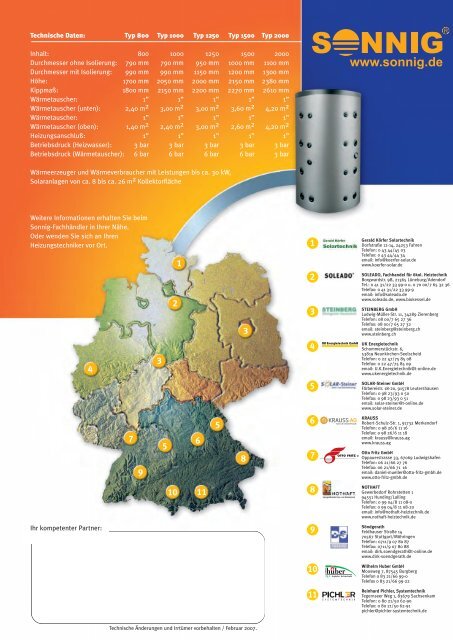 Zonen-Schichtspeicher - SONNIG