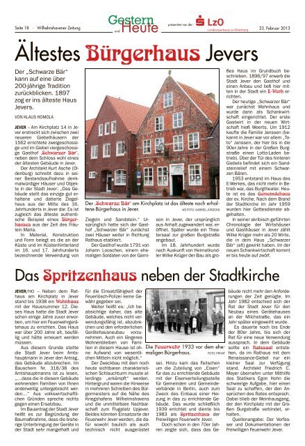 Jever in alten und neuen Bildern - Wilhelmshavener Zeitung