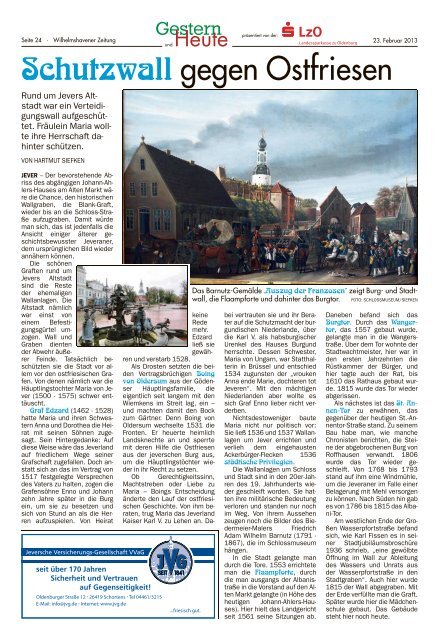 Jever in alten und neuen Bildern - Wilhelmshavener Zeitung