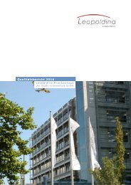 Qualitätsbericht 2010 - Leopoldina Krankenhaus Schweinfurt
