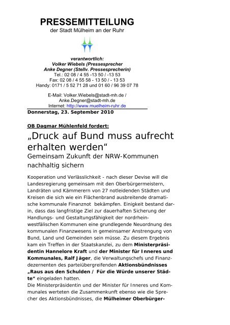 Pressemitteilung des Aktionsbündnisses - Stadt Leverkusen