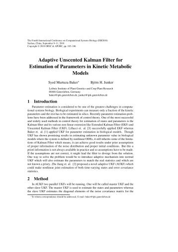 Adaptive Unscented Kalman Filter for Estimation of ... - APORC