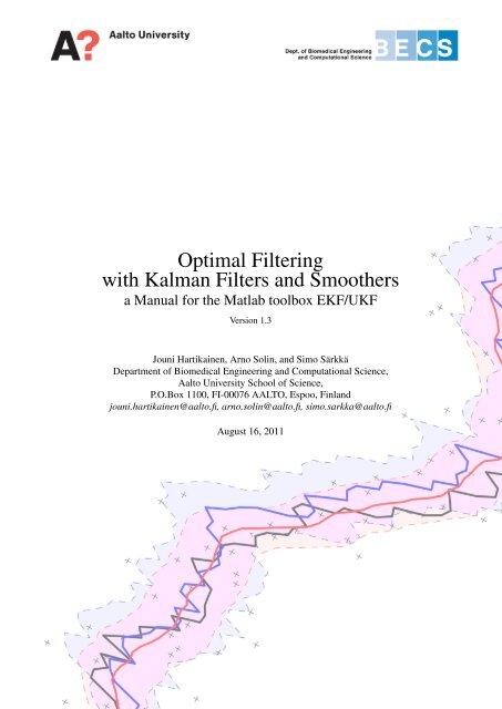 EFK/UKF toolbox for Matlab - BECS