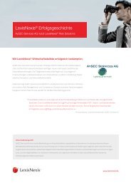 Download Erfolgsgeschichte AySEC Services AG -  LexisNexis GmbH