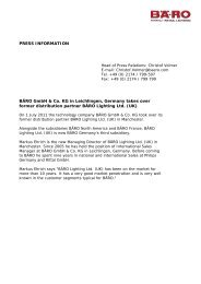 Press Release - Bäro GmbH & Co. KG
