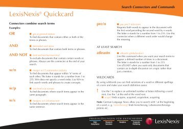 LexisNexis® Quickcard - LexisNexis GmbH