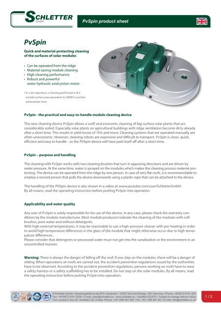 PvSpin - Schletter GmbH