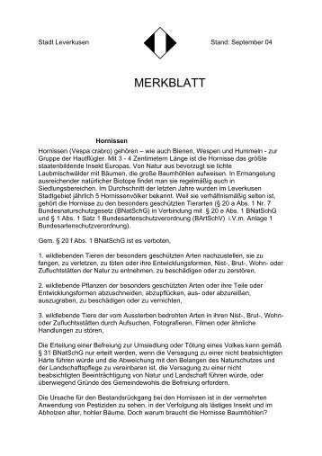 MERKBLATT - Stadt Leverkusen