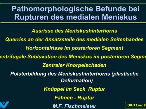 Zum Verständnis der Pathologie von ... - Fischmeister