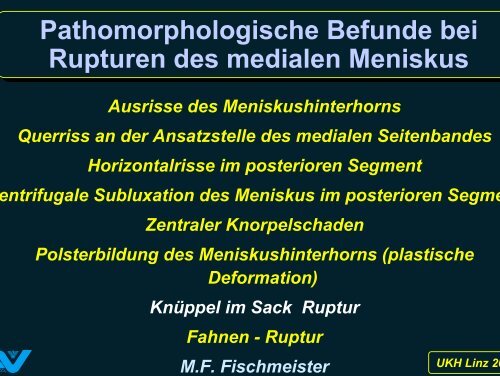 Zum Verständnis der Pathologie von ... - Fischmeister