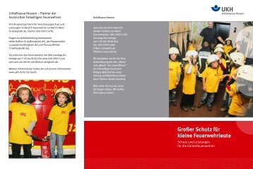 UKH - Flyer "Großer Schutz für kleine Feuerwehrleute".