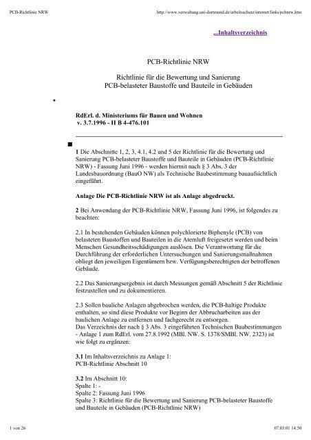 PCB-Richtlinie NRW Richtlinie für die Bewertung und Sanierung ...