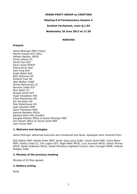 Minutes of Meeting 20 June 2012 (109KB pdf - Scottish Parliament