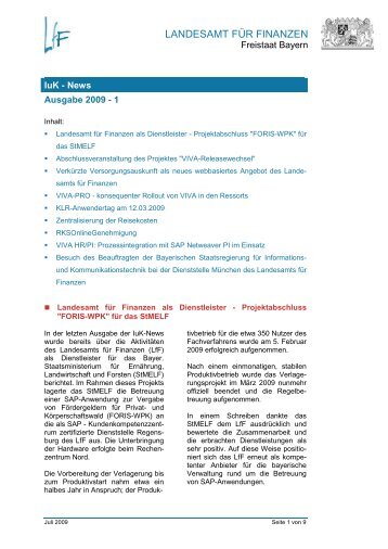 PDF: IuK - News - Landesamt für Finanzen -  Bayern