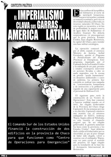 El imperialismo clava sus garras en América Latina