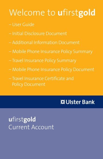 Welcome to ufirstgold - Ulster Bank