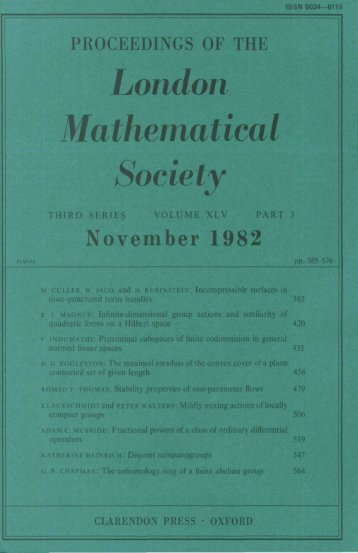 Front Matter (PDF) - Proceedings London Mathematical Society