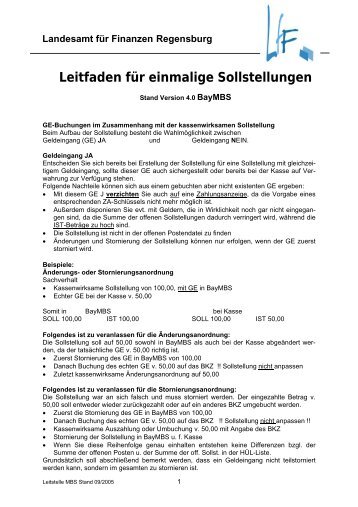 PDF: Arbeitsanleitung - Landesamt für Finanzen -  Bayern