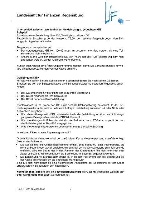 PDF: Arbeitsanleitung - Landesamt für Finanzen -  Bayern