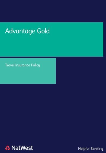 Advantage Gold Travel Insurance Policy - NatWest