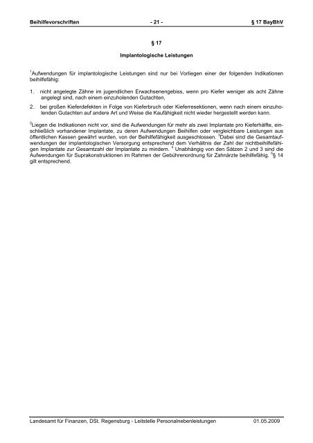 PDF: Implantologische Leistungen - Landesamt für Finanzen